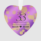 33エレガントアメジスト結婚記念日 オーナメント (裏面)