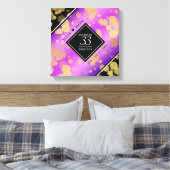 33エレガントアメジスト結婚記念日 キャンバスプリント (インサイチュ (寝室))