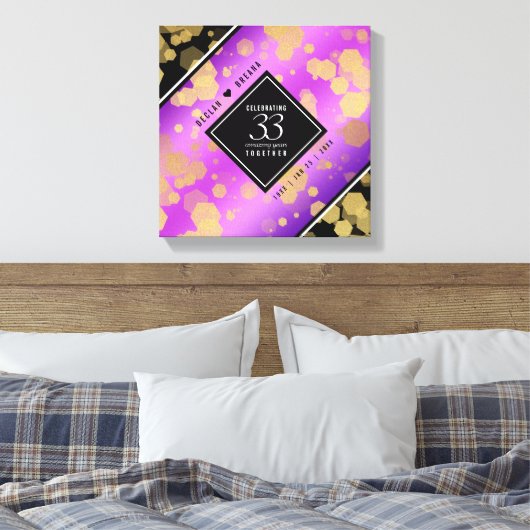 33エレガントアメジスト結婚記念日 キャンバスプリント (インサイチュ (寝室))