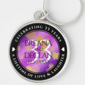 33エレガントアメジスト結婚記念日 キーホルダー (正面)