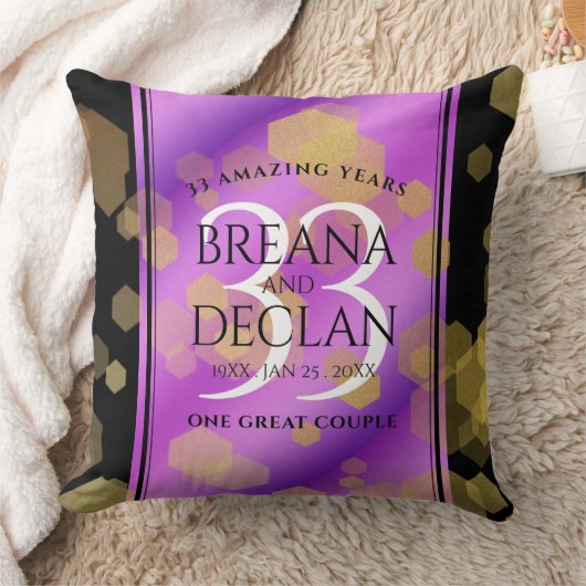 33エレガントアメジスト結婚記念日 クッション (ブランケット)