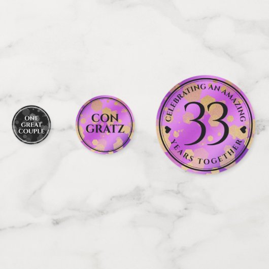 33エレガントアメジスト結婚記念日 コンフェッティ (正面)