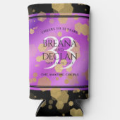 33エレガントアメジスト結婚記念日 スリム缶クーラー (正面)