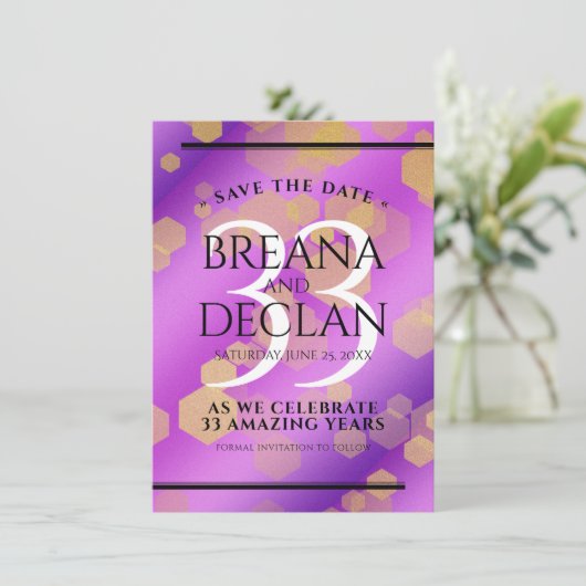 33エレガントアメジスト結婚記念日 セーブザデート (スタンド正面)