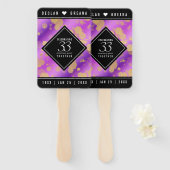 33エレガントアメジスト結婚記念日 ハンドファン (正面&裏面)