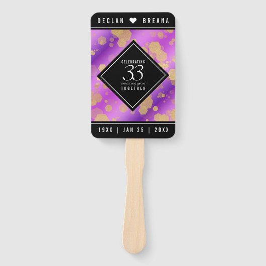 33エレガントアメジスト結婚記念日 ハンドファン (正面)