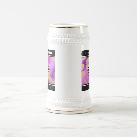 33エレガントアメジスト結婚記念日 ビールジョッキ (中央)