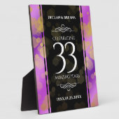 33エレガントアメジスト結婚記念日 フォトプラーク (側面)