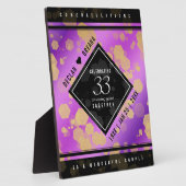 33エレガントアメジスト結婚記念日 フォトプラーク (側面)