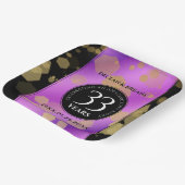 33エレガントアメジスト結婚記念日 ペーパープレート (傾斜あり)