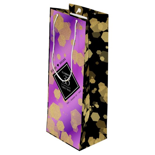 33エレガントアメジスト結婚記念日 ワインギフトバッグ (裏面アングル)