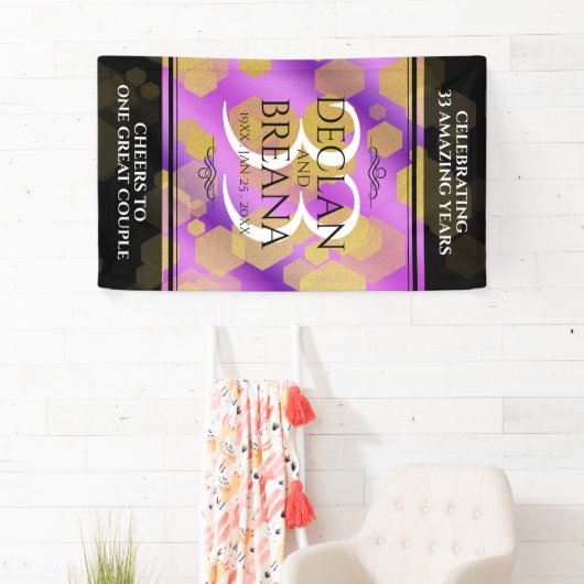 33エレガントアメジスト結婚記念日 横断幕 (インサイチュ)