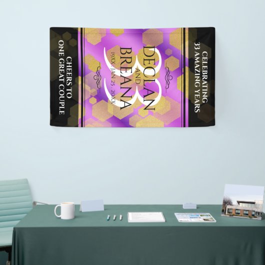 33エレガントアメジスト結婚記念日 横断幕 (トレードショー)