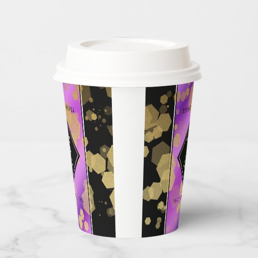 33エレガントアメジスト結婚記念日 紙コップ (左)