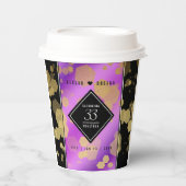 33エレガントアメジスト結婚記念日 紙コップ (正面)