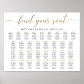 33テーブル席の座席一覧プランを見つける ポスター (正面)