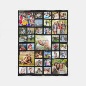 33パーソナライズされたフォトコラージュカスタムカラー フリースブランケット (正面)