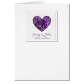 33パーソナライズされた周年紫結婚ハート (正面)