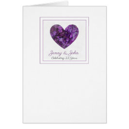 33パーソナライズされた周年紫結婚ハート