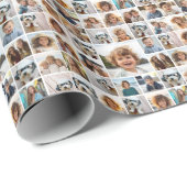 33フォトコラージュモダンスクエアレイアウトホワイト ラッピングペーパー (ロールコーナー)