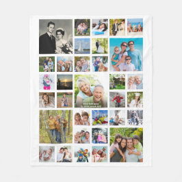 33モダンフォトコラージュパーソナライズされたお使いの色 フリースブランケット