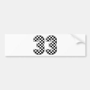 33モータースポーツ数 バンパーステッカー