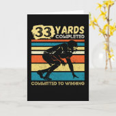 33ヤード完了サッカー誕生日 カード (黄色い花)