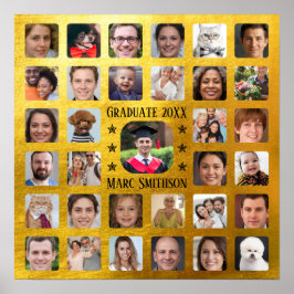 33個の写真をパーソナライズ卒業パーティー広場 ポスター