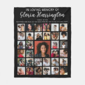 33写真パーソナライズされたコラージュ記念碑 フリースブランケット (正面)