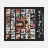33写真パーソナライズされたコラージュ記念碑 フリースブランケット (正面(横))