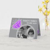 33周年アメティスがリングし、写真を撮る カード (黄色い花)