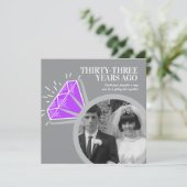 33周年記念パーティーアメジストリング2枚 招待状 (スタンド正面)