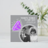 33周年記念パーティー アメシスト リング 2枚の写真 招待状 (スタンド正面)