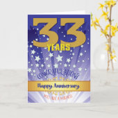 33回目の回復記念日 太字の数字 カード (黄色い花)