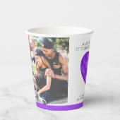 33年の強い愛アメジストパープル結婚ズ 紙コップ (正面)