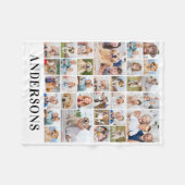 33枚モダンのフォトコラージュのパーソナライズされた写真 フリースブランケット (正面(横))