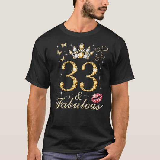 33歳と素晴らしい33誕生日33歳とファブル Tシャツ (正面)