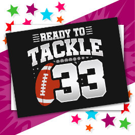 33歳のタックルフットボールパーティー 33歳の誕生日 ポストカード