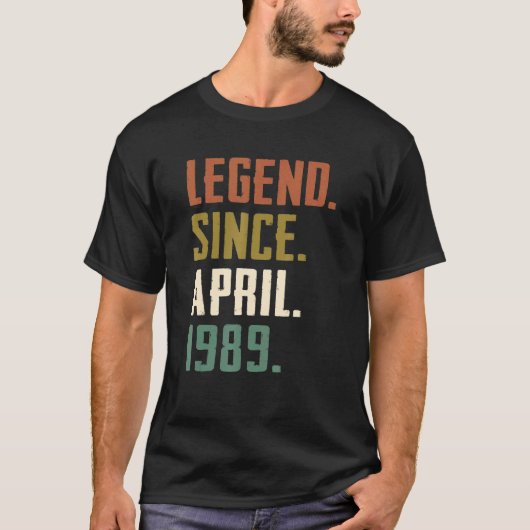 33歳の伝説1989年4月33誕生日以来 Tシャツ (正面)