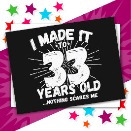 33歳の皮肉屋さん、お誕生日おめでとう（笑） ポストカード