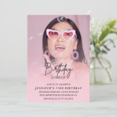 33歳の誕生日の招待誕生日夕食写真 招待状 (スタンド正面)