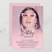 33歳の誕生日の招待誕生日夕食写真 招待状 (正面/裏面)
