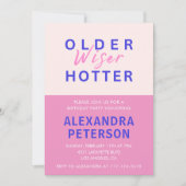33歳の誕生日の招待Older おもしろい Wiser 招待状 (正面)