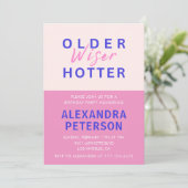 33歳の誕生日の招待Older おもしろい Wiser 招待状 (スタンド正面)