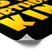 33歳の誕生日ギフト33歳の誕生日キング ポスター (角)