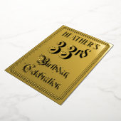 33歳の誕生日パーティー - エレガントなスクリプト + カスタムネーム 箔招待状 (回転した状態)