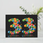 33歳の誕生日パーティー、バブルとボール 招待状 (スタンド正面)