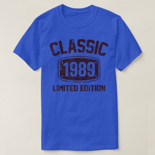 33歳クラシック1989年限定版33th Bir Tシャツ (デザイン正面)