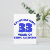 33歳デザイン ポストカード (スタンド正面)