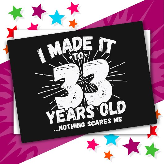 33歳皮肉なミーム面白い誕生日33歳 ポストカード